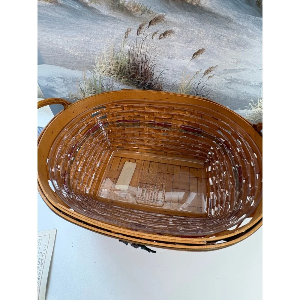 Longaberger 2001 Autumn Reflections Large Daily Blessings Basket with Protector